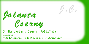 jolanta cserny business card
